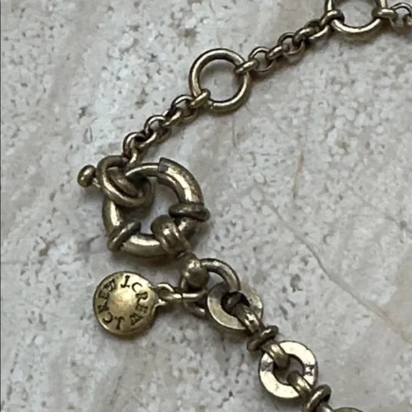 J Crew Adjustable Bronze/Goldtone Necklace with Crystal Accents - Picture 5 of 6